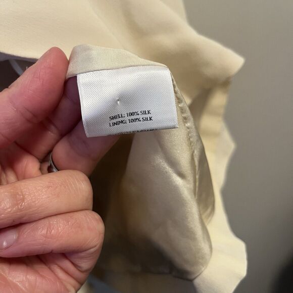 Eileen Fisher 2 Pc Woman 100% Silk Tank Top W Silk Ivory Scoop Neck & Duster XL - Picture 4 of 10